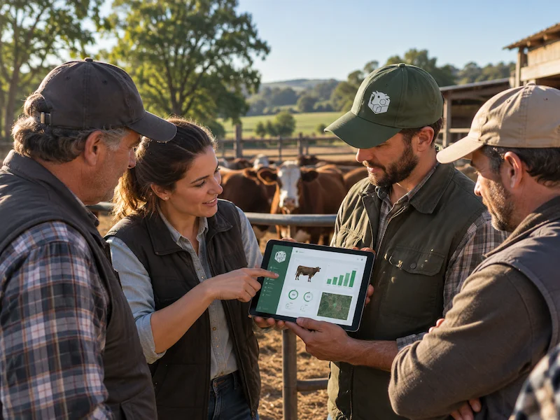 Productores ganaderos utilizando herramientas digitales de trazabilidad